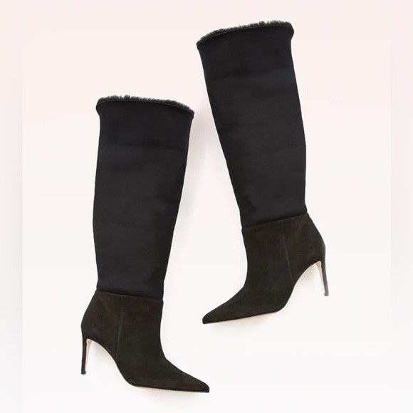 NWOT ALEXANDRE BIRMAN Eskimo Lamb Shearling Stiletto Boots - Picture 5 of 16